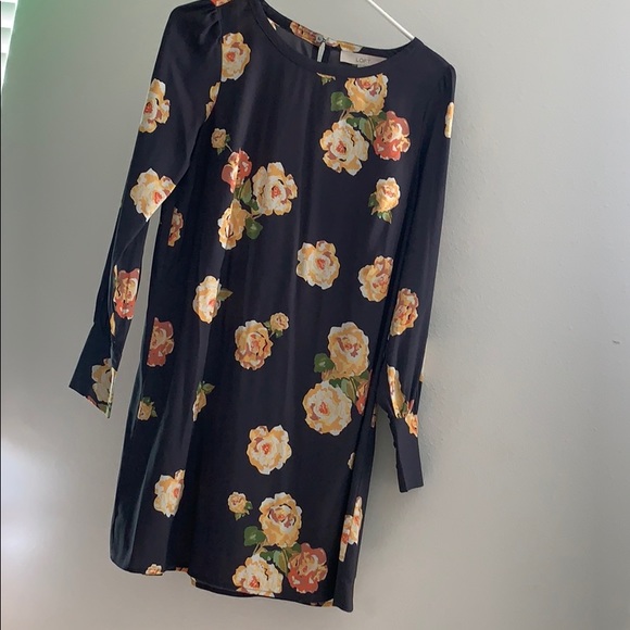 Long sleeve floral LOFT dress - Picture 1 of 2